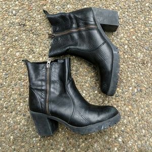 Black Leather Zara Boots